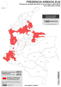 Presencia territorial del ELN